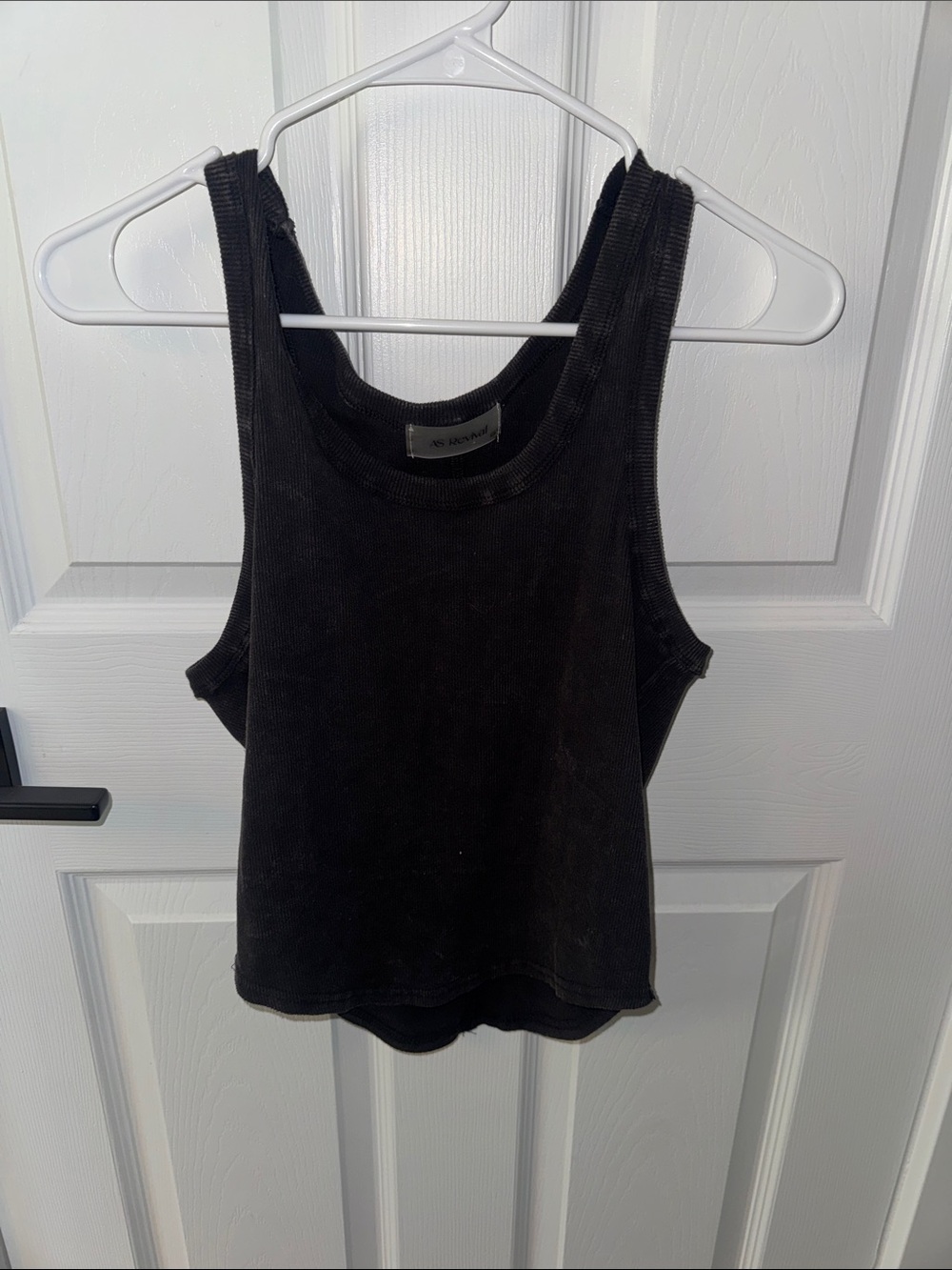 AS Revival Ribbed Black Tank Top